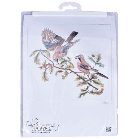 Набор для вышивания "Сойки", канва лён 36 ct. Арт 2022                    