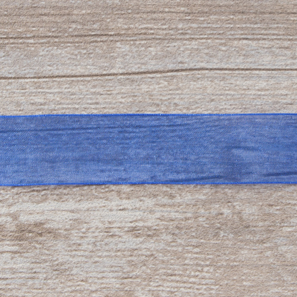 Лента органза SAFISA мини-рулон, 25 мм, 2,5 м, цвет 13, васильковый. Арт P00520-25мм-13          