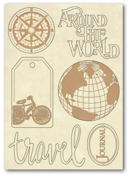 Набор высеченных декоративных элементов "По всему миру". Арт KLSP016