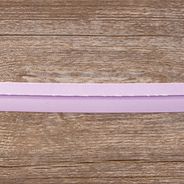 Косая бейка атласная 20 мм, 25 м, цвет 141, бледно-розовый. Арт 6260-20мм-141