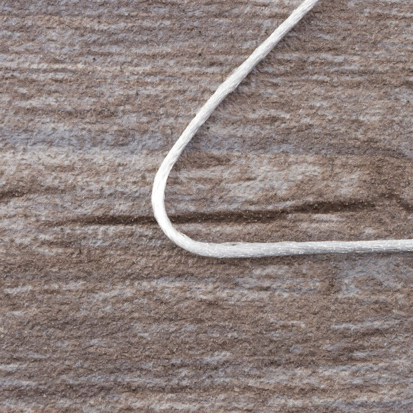 Шнур атласный SAFISA 1,5 мм, 25 м, цвет 02, белый. Арт 470-02                  