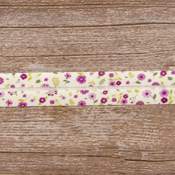 Косая бейка с рисунком SAFISA, арт.6626, 20 мм, 20 м, цвет 01. Арт 6626-20мм-01