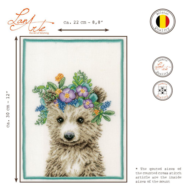 Набор для вышивания "Flower crown bear"  . Арт PN-0200867