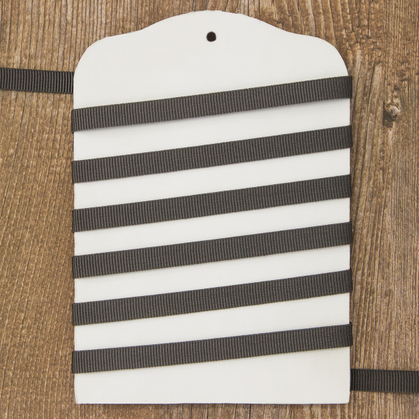 Лента репсовая PEGA, цвет темно-серый, 7 мм. Арт 811798807G4062