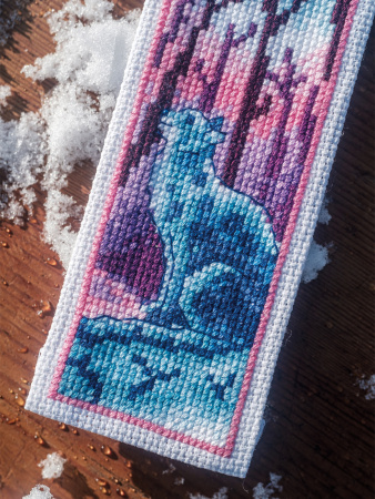 Набор для вышивания закладки "Кот и олень" . Арт PN-0202217