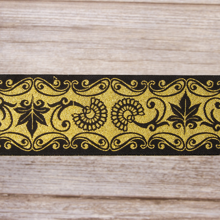 Лента жаккард SAFISA, 50 мм, 15 м, цвет 02. Арт 9124-50мм-02            