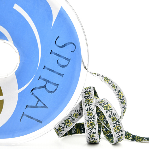 Лента жаккардовая с люрексом SAFISA, 10 мм, 15 м, цвет 08. Арт 9212-10мм-08