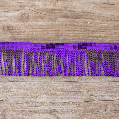Бахрома витая, 60 мм, цвет фиолетовый. Арт PP-60 col.404