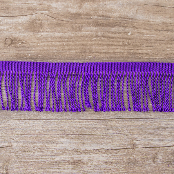 Бахрома витая, 60 мм, цвет фиолетовый. Арт PP-60 col.404