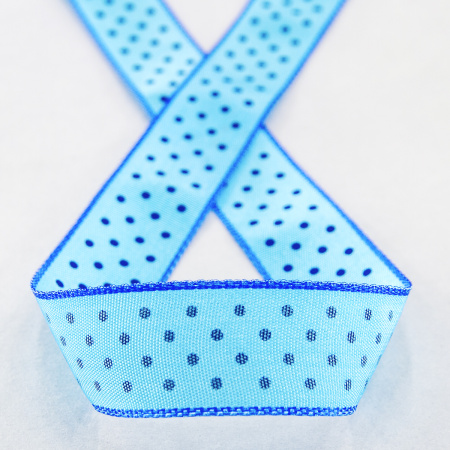 Лента с рисунком SAFISA, 15 мм, 15 м, цвет 16, бирюзовый. Арт 25314-15мм-16