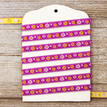 Лента жаккард SAFISA, 10 мм, 15 м, цвет 03. Арт 9165-10мм-03            