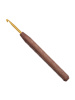 Крючок вязальный с ручкой из грецкого ореха addiNature Walnut Gold, №4,5, 16 см. Арт 588-2/4.5-16