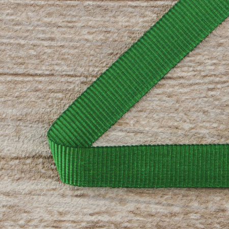 Лента репсовая SAFISA, 10 мм, 25 м, цвет 25 зеленый. Арт 350-10мм-25