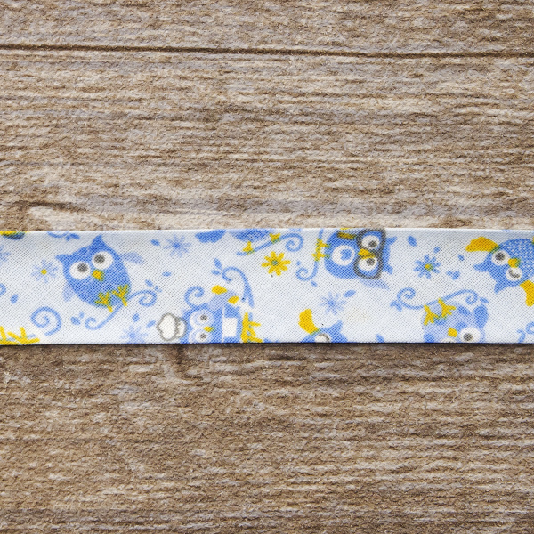 Косая бейка с рисунком SAFISA арт. 6528, 20 мм, 20 м, цвет 01. Арт 6528-20мм-01  