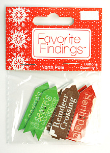 Пуговицы Favorite Findings "Северный полюс". Арт 559001689