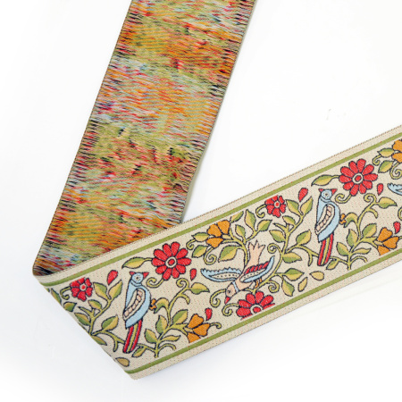 Лента из тканого жаккарда SAFISA, 50 мм, 15 м, цвет 01. Арт 9264-50мм-01