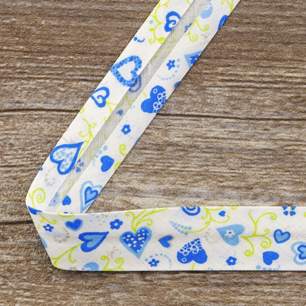 Косая бейка с рисунком SAFISA арт. 6518, 20 мм, 20 м, цвет 01. Арт 6518-20мм-01