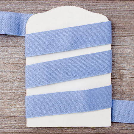 Тесьма киперная хлопковая на блистере SAFISA, 25 мм, 2 м , цвет 04, голубой светлый. Арт P00260C-25мм-04         