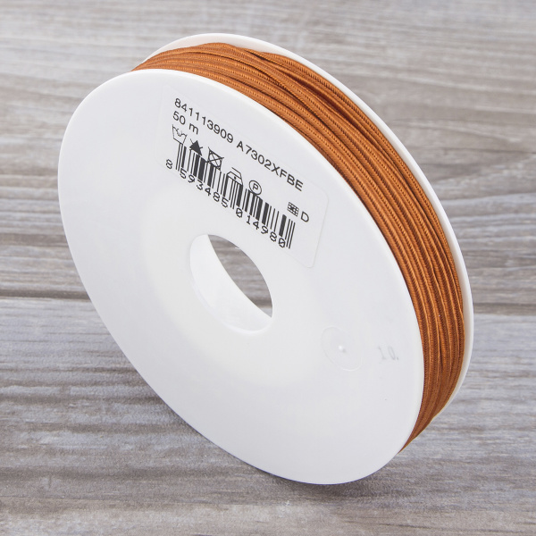 Шнур-сутаж PEGA, темно-рыжий, 3 мм. Арт 841113909A7302