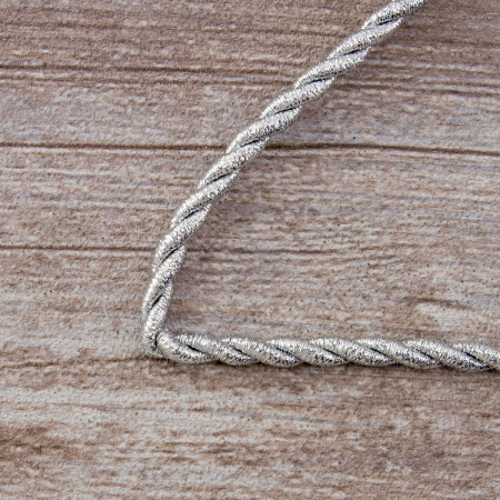 Шнур металлизированный SPIRAL ( SAFISA), арт.25277-1 мм, 15 м, цвет 102, серебряный. Арт 25277-1мм-102