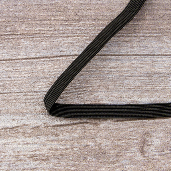 Резинка продежка, Safisa, 8 мм, цвет 01, черный. Арт 4700-8мм-01