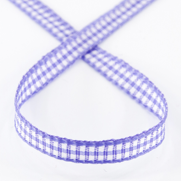 Лента с рисунком клетка SAFISA, 6 мм, 25 м, цвет 08, сиреневый. Арт 466-06мм-08             