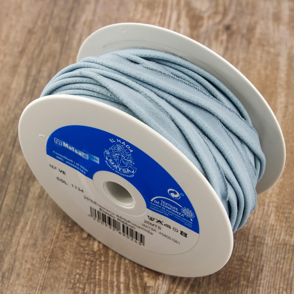 Резинка окантовочная, цвет серо-голубой. Арт VE/1134