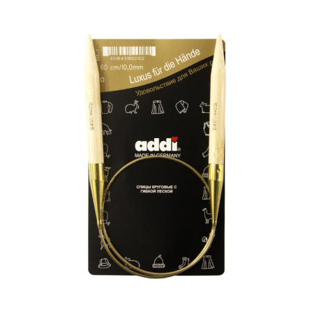 Спицы, круговые, бамбук addiNature BAMBOO №10, 60 см. Арт 555-7/10-60