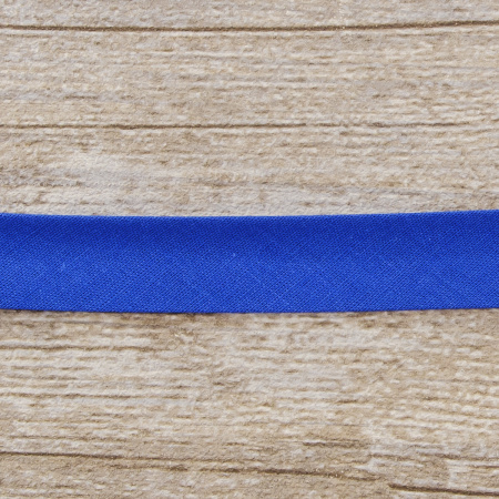 Косая бейка хлопок/полиэстер 20 мм, 25 м, цвет 71, насыщенный серо-синий темный. Арт 6120-20мм-71            