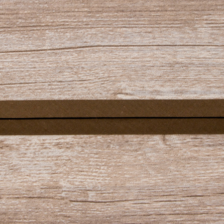 Косая бейка хлопок/полиэстер 20 мм, 25 м, цвет 17, темно-коричневый. Арт 6120-20мм-17            