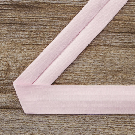 Косая бейка хлопок, 20 мм, 20 м, цвет 52, дымчачая роза. Арт 6598-20мм-52