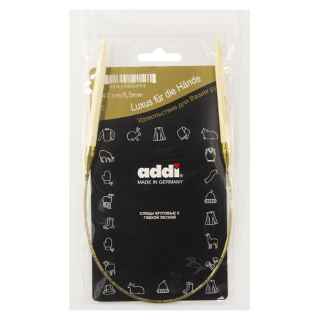 Спицы, круговые, бамбук addiNature BAMBOO №6,5, 40 см. Арт 555-7/6.5-40