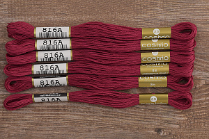 Мулине COSMO однотонный цвет  816       . Арт 25-6/816       