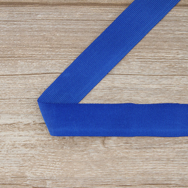 Лента репсовая SAFISA, 25 мм, 25 м, цвет 13 синий. Арт 350-25мм-13