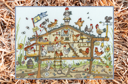 Набор для вышивания "Cut Thru' Hen Home". Арт XCT37