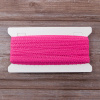 Мерсеризованное хлопковое кружево, 12 мм, цвет ярко-розовый. Арт 3267/3L                 