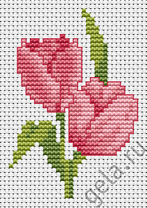 Набор для вышивания "Два розовых тюльпана"