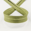 Косая бейка хлопок/полиэстер 20 мм, 25 м, цвет 28, защитный. Арт 6120-20мм-28            