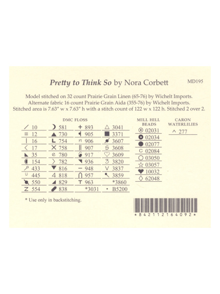 Схема для вышивания MIRABILIA "Прекрасные мысли". Арт MD195