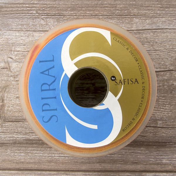 Лента с рисунком SAFISA, 38 мм, цвет желтый/оранжевый. Арт 25239-38-01