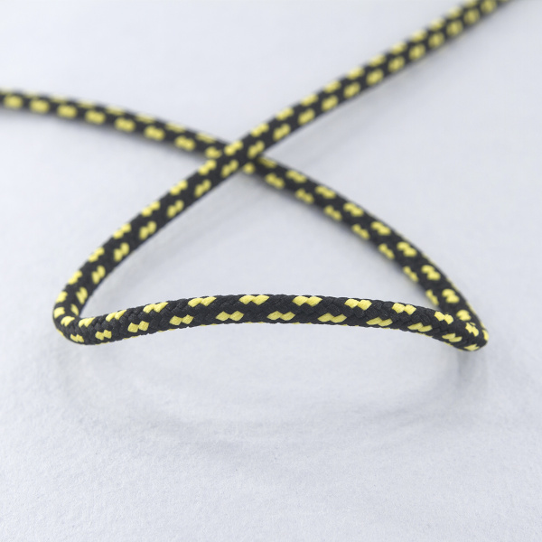Шнуры PEGA плетеный, цвет черный с желтым, 4,5 мм. Арт 842945216DL103