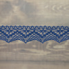 Кружево плетеное, 25 мм, цвет синий, 100% хлопок, 5 м. Арт K-5003-242