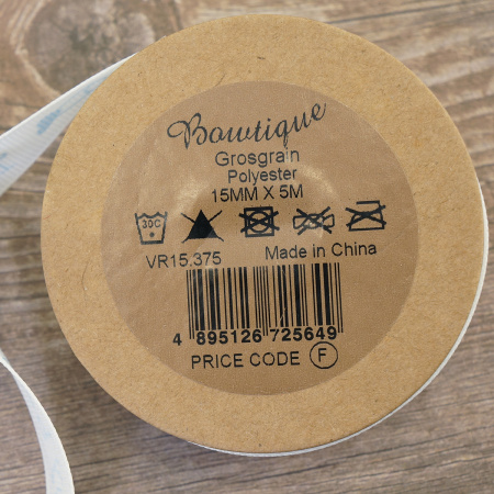 Лента репсовая на картонной катушке "Baby boy". Арт VR15.375