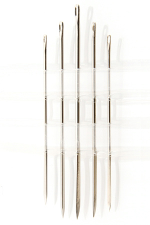 Иглы ручные для работы с кожей и плотными материалами №3-7, 5 шт. Арт 217.37                  