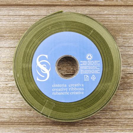 Косая бейка хлопок/полиэстер 20 мм, 25 м, цвет 28, защитный. Арт 6120-20мм-28            