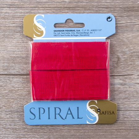 Тесьма киперная хлопковая на блистере SAFISA, 25 мм, 2 м , цвет 14, красный. Арт P00260C-25мм-14         