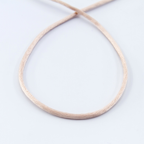 Шнур атласный SAFISA 2 мм, 25 м, цвет 83, чайная роза. Арт 462-83                  