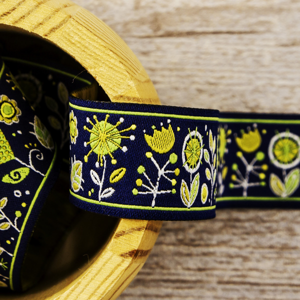 Лента жаккард SAFISA, 25 мм, 15 м, цвет 04. Арт 9218-25мм-04