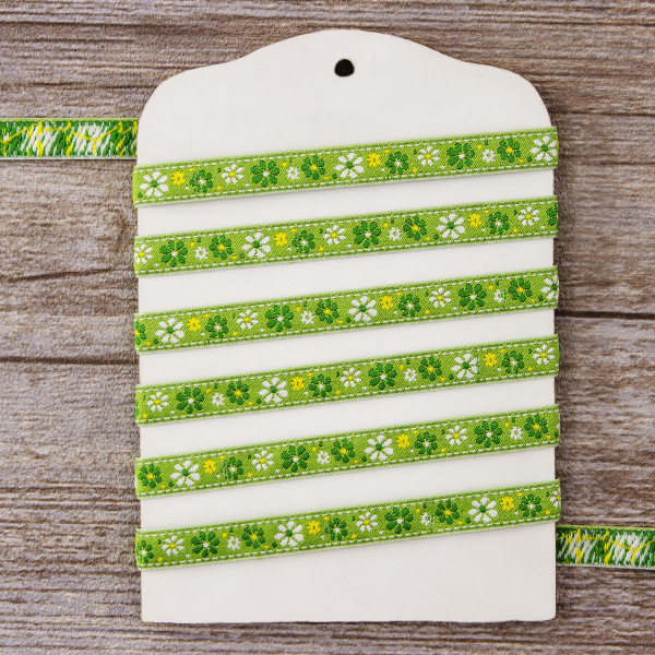 Лента жаккард SAFISA, 10 мм, 15 м, цвет 02. Арт 9165-10мм-02            