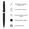 Ручка шариковая "Eleganza" с черным стержнем, толщина линии M, 0.5 мм, корпус черный с серебром. Арт 34367